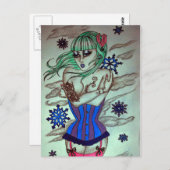 Carte Postale bleus d'hiver (Devant / Derrière)