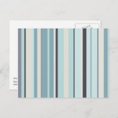 Carte Postale Bleus d'hiver rayures (Devant / Derrière)