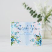 Carte Postale Bleus ne m'oubliez pas Merci (Debout devant)