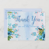 Carte Postale Bleus ne m'oubliez pas Merci (Devant / Derrière)