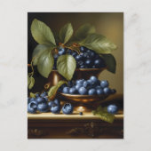 Carte Postale Bleus sur une table (Devant)