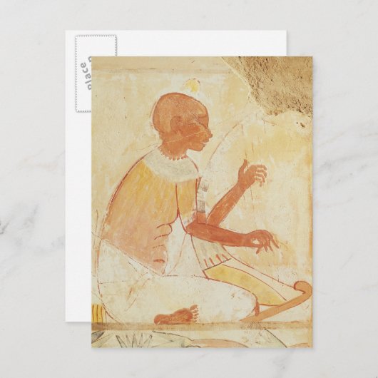 Carte Postale Blind Harpist Singing, de la Tombe de Nakht (Devant / Derrière)