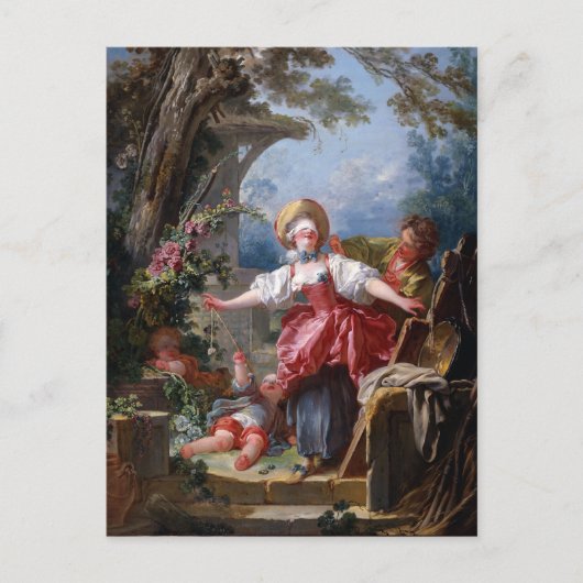 Carte Postale Blind Mans Bluff par Jean-Honore Fragonard (Devant)