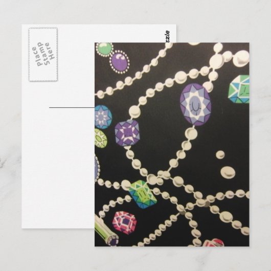Carte Postale Bling et perles (Devant / Derrière)