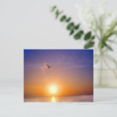 Carte Postale Bliss de coucher de soleil sur l'océan (Debout devant)