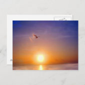 Carte Postale Bliss de coucher de soleil sur l'océan (Devant / Derrière)