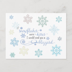 Carte Postale Blizzard de Snowflake Kisses hiver