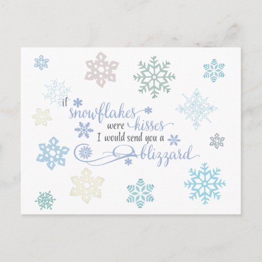 Carte Postale Blizzard de Snowflake Kisses hiver (Devant)