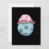 Carte Postale Blobfish Lune Astronaut Cadeaux Enfants Blobfish (Devant / Derrière)