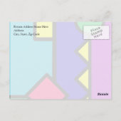 Carte Postale Bloc de couleur rétro des années 80 (Dos)