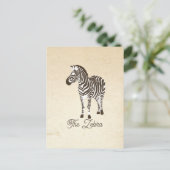 Carte Postale Bloc de couleurs Zebra (Debout devant)