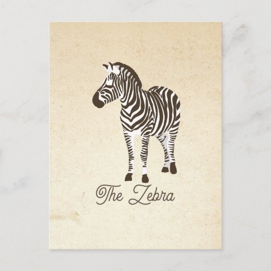 Carte Postale Bloc de couleurs Zebra (Devant)