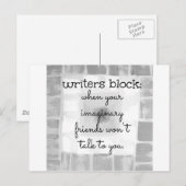 Carte Postale Bloc d'écriture (Devant / Derrière)