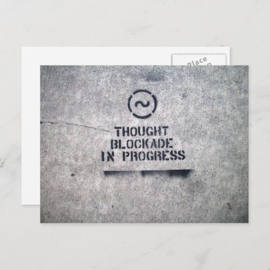 Carte Postale Blocage de Thought (Devant / Derrière)