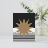 Carte Postale Blocage noir blanc et soleil Brown (Debout devant)