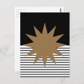 Carte Postale Blocage noir blanc et soleil Brown (Devant / Derrière)