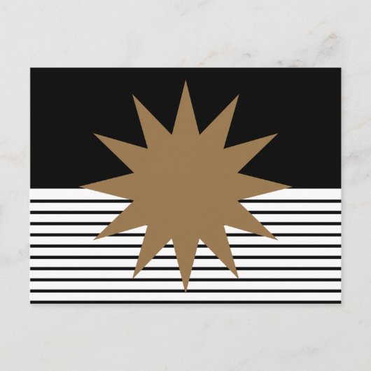 Carte Postale Blocage noir blanc et soleil Brown (Devant)