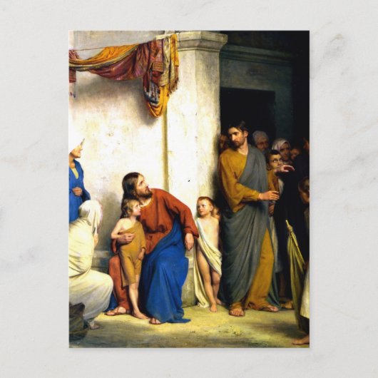 Carte Postale Bloch - Que les petits enfants viennent vers moi (Devant)