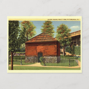 Carte Postale Block House, Pittsburgh, Pennsylvanie Vintage