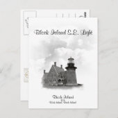 Carte Postale Block Island Southeast Light, Rhode Island (Devant / Derrière)