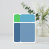 Carte Postale Blocks Abstract Design Postcard (Debout devant)