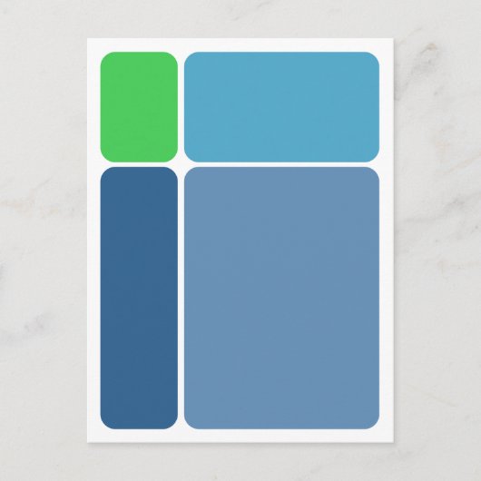 Carte Postale Blocks Abstract Design Postcard (Devant)