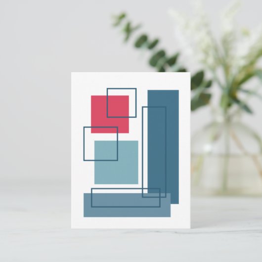 Carte Postale Blocs Abstraits 1 Conception Géométrique (Debout devant)