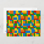 Carte Postale blocs colorés de plastique (Devant / Derrière)