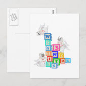 Carte Postale Blocs d'ange Westie (Devant / Derrière)