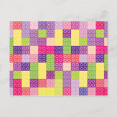 Carte Postale Blocs de briques de construction pour fille Merci  (Devant)