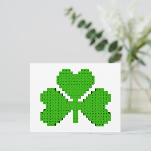 Carte Postale Blocs de construction shamrock Dessin (Debout devant)