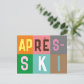 Carte Postale Blocs de couleur après ski (Debout devant)