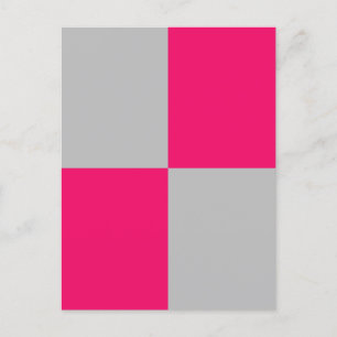 Carte Postale Blocs de couleur rose et gris chaud