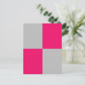 Carte Postale Blocs de couleur rose et gris chaud (Debout devant)