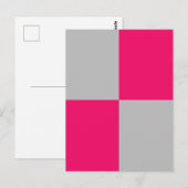 Carte Postale Blocs de couleur rose et gris chaud (Devant / Derrière)