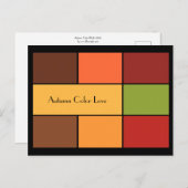 Carte Postale Blocs de couleurs d'automne (Devant / Derrière)