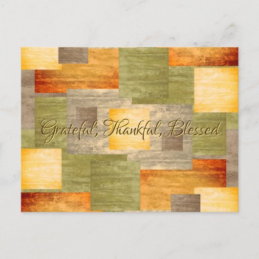 Carte Postale Blocs de Couleurs d'Automne (Devant)