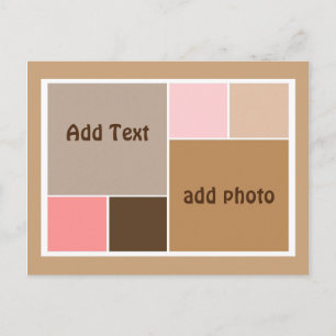 Carte Postale Blocs de couleurs de coquillage