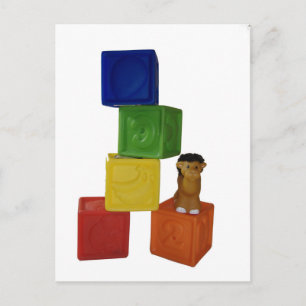 Carte Postale blocs de jeu colorés pour bébé