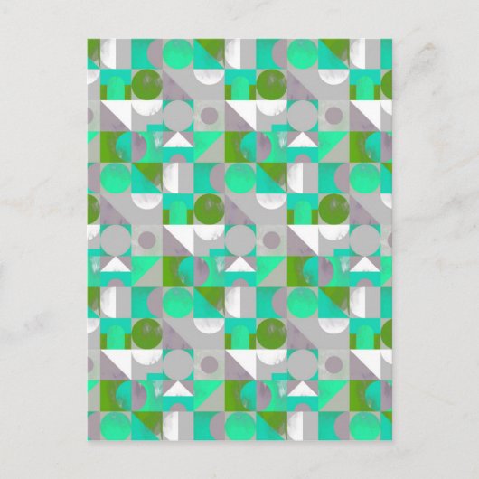 Carte Postale Blocs de jouets petits - vert (Devant)