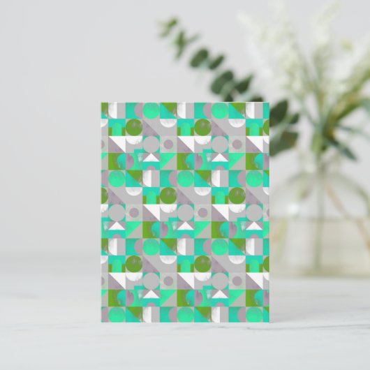 Carte Postale Blocs de jouets petits - vert (Debout devant)