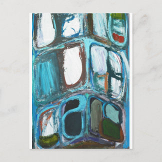 Carte Postale Blocs de ville Abstrait arrondi gras
