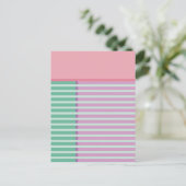 Carte Postale Blocs et rayures 3 Design abstrait (Debout devant)