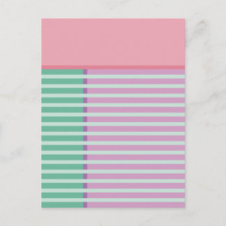 Carte Postale Blocs et rayures 3 Design abstrait