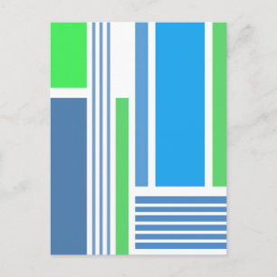 Carte Postale Blocs et rayures 4 conception abstraite