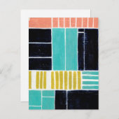 Carte Postale Blocs géométriques (Devant / Derrière)