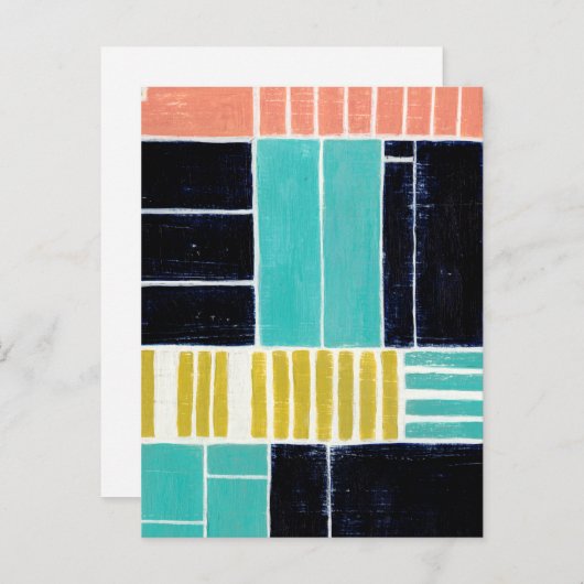 Carte Postale Blocs géométriques (Devant / Derrière)