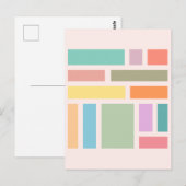 Carte Postale Blocs géométriques Abstraits (Devant / Derrière)
