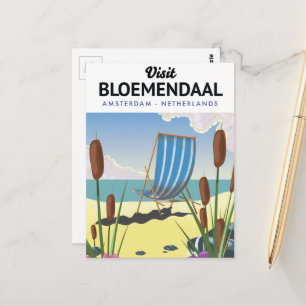 Carte Postale Bloemendaal Amsterdam Travel poster