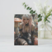 Carte Postale Blond dans la forêt des champignons (Debout devant)